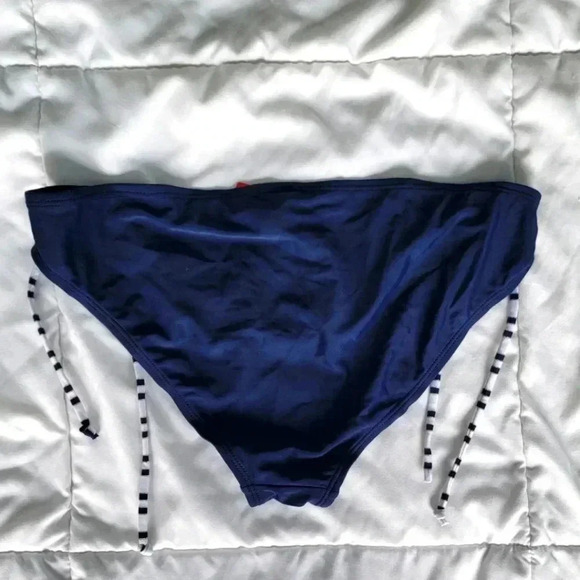 NWT ESPIRT Side Tie Navy Blue & Bikini Bottom size L - Picture 5 of 5